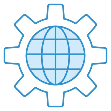 Dünya & ayarları için iş ve teknoloji simgesi 