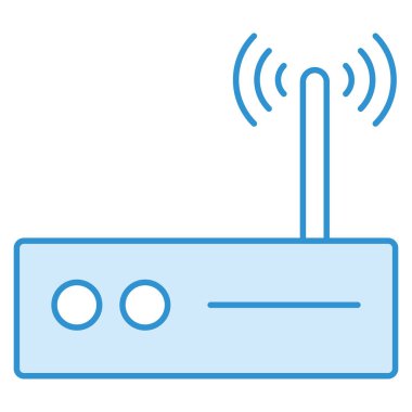 Modem & sinyali için iş ve teknoloji simgesi 