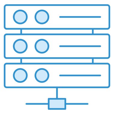 Sunucu paylaşımı için iş ve teknoloji simgesi 