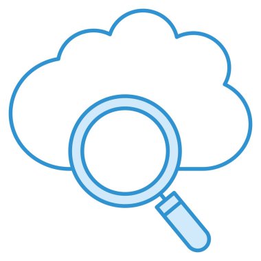 Bulut bulmak için iş ve teknoloji simgesi 