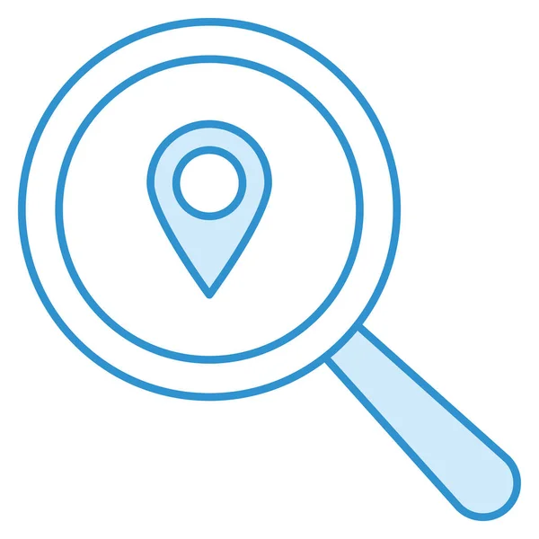 検索と地図のためのビジネスと技術のアイコン — ストックベクタ