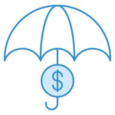 Dolar korunması için iş ve teknoloji simgesi