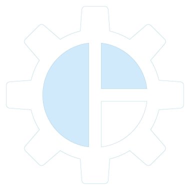 Grafik ayarları için iş ve teknoloji simgesi 