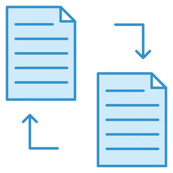Geschäfts Und Technologie Ikone Für Transfer Dokument — Stockvektor