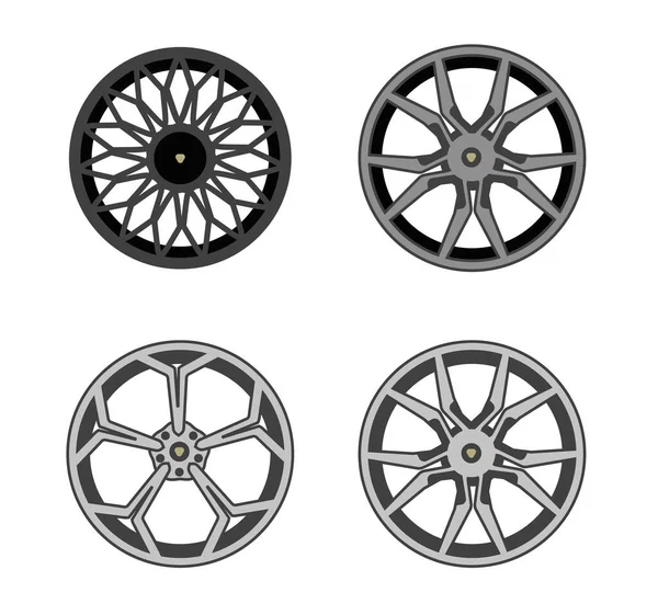 Вектор Модификации Шин Алюминиевых Колес — стоковый вектор
