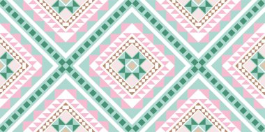 Geometrik etnik kalıp geleneksel arka plan, halı, duvar kağıdı, giysi, ambalaj, batik, kumaş, sarong tasarımı