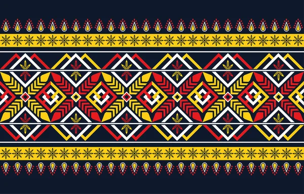 Геометрический Этнический Узор Традиционный Дизайн Фона Ковра Обоев Одежды Обертки — стоковый вектор