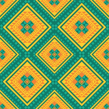 Geometrik etnik kalıp geleneksel arka plan, halı, duvar kağıdı, giysi, ambalaj, batik, kumaş, sarong tasarımı