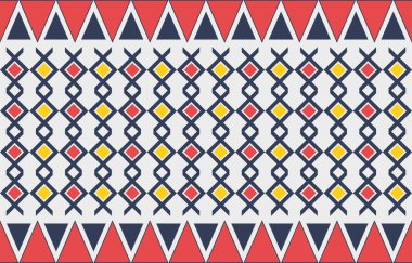 Geometrik etnik kalıp geleneksel arka plan, halı, duvar kağıdı, giysi, ambalaj, batik, kumaş, sarong tasarımı