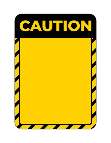 Symbol Yellow Caution Sign Icon White Background — Stock Vector