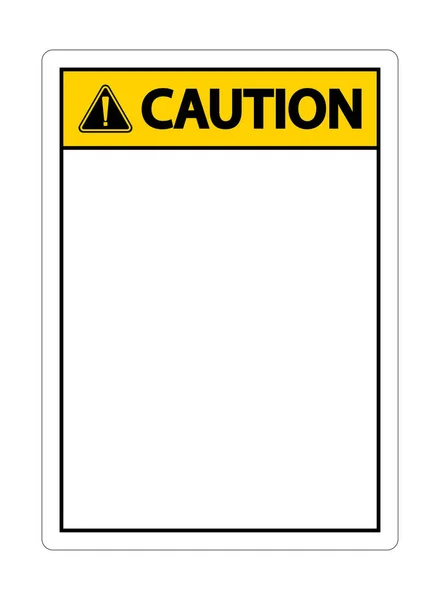 Symbol Yellow Caution Sign Icon White Background — Stock Vector