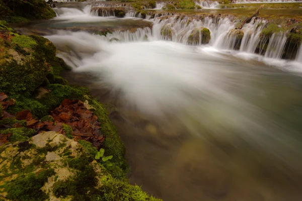 Hermosas cascadas y arroyo de montaña en Transilvania — Foto de Stock