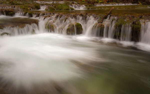 Gyönyörű vízesések és hegyi patak Erdélyben — Stock Fotó