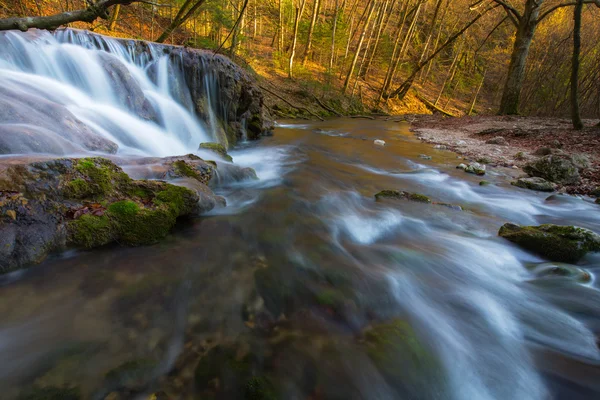 Beautiful waterfalls and mountain stream in Transylvania — Stock Photo, Image