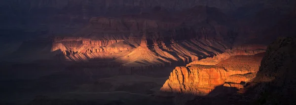 Grand Canyon, Arizona, scenery, profiled on sunset sky — Stock Photo, Image