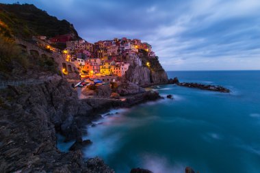 Güzel bir akşam sahne Cinque Terre, İtalya