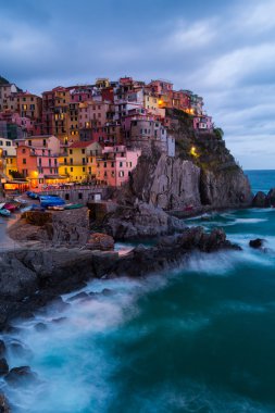 Güzel bir akşam sahne Cinque Terre, İtalya