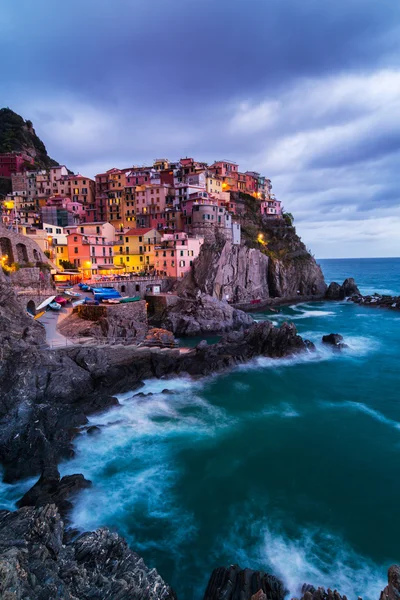 Mooie avond landschap in Cinque Terre, Italië — Stockfoto