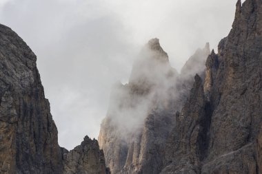Summer scenery in the Dolomite mountains, Italy, with beautiful cloudscape