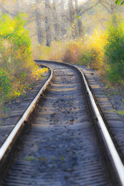 风景区铁路在秋天 — 图库照片