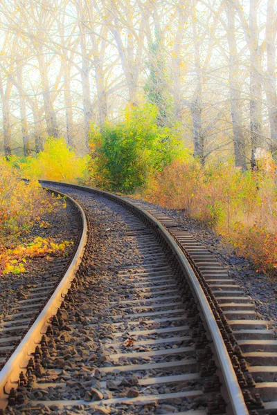 Ferrocarril escénico en otoño — Foto de Stock