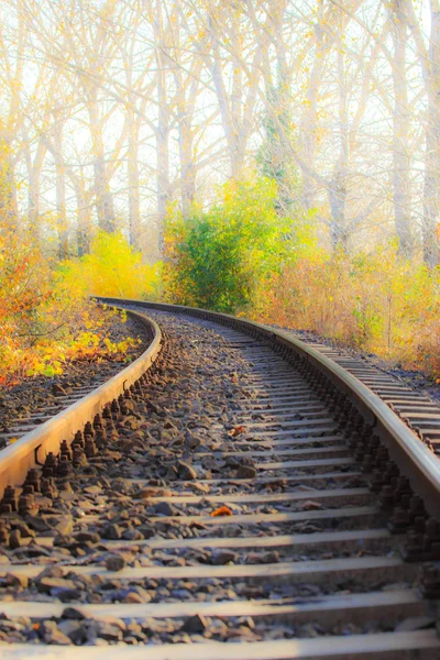 Natursköna railroad i höst — Stockfoto