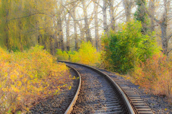 Ferrocarril escénico en otoño — Foto de Stock