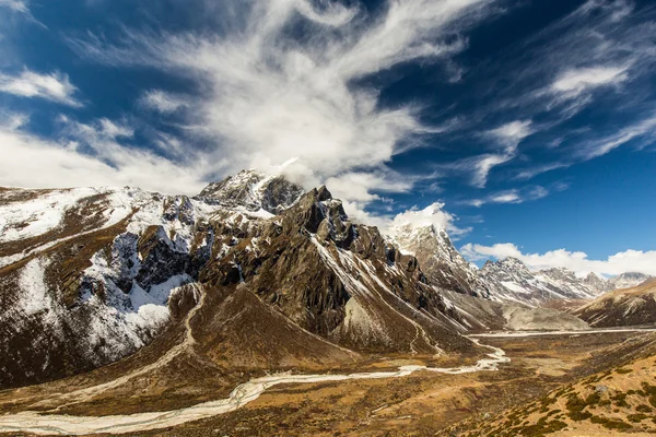 在喜马拉雅山脉的高山风景秀丽 — 图库照片