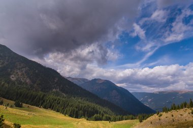 Mountain scenery in the Transylvanian Alps clipart