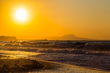 Güzel bir kumsal bir Yunan Adası