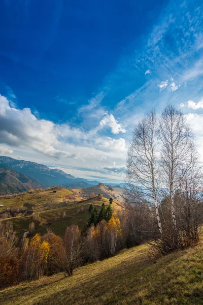 Transilvanya uzak kırsal bölgede sonbahar sahne — Stok fotoğraf