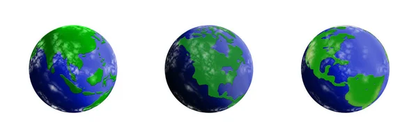 Beelden Illustratie Gesimuleerde Afbeelding Aarde Planeet Bevatten Blauw Water Zee — Stockfoto