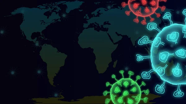 Illustratie Transparant Covid Virus Model Coronavirus Geval Van Respiratoire Epidemie — Stockfoto