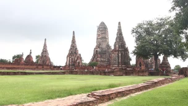 Ayutthaya Tailândia Oct 2020 Wat Chaiwatthanaram Templo Templo Budista Cidade — Vídeo de Stock