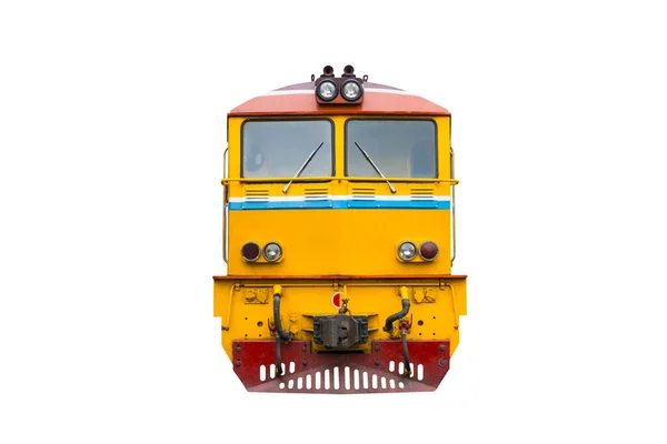 Locomotora Eléctrica Diesel Transportada Tren Principal Con Fondo Blanco Aislado —  Fotos de Stock