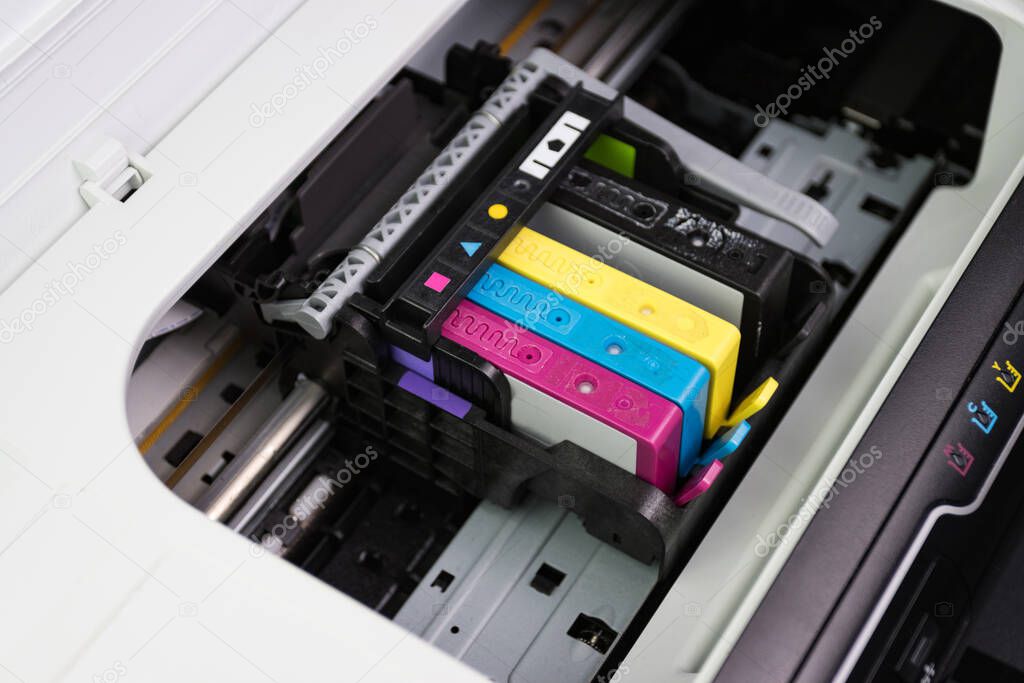 An ink cartridge or inkjet cartridge is a component of an inkjet printer that contains the ink four color