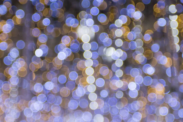 Blur Abstract Bokeh Circle String Lights Background Wallpaper — Stock Photo, Image