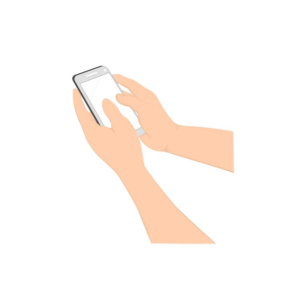 Imagem Gráficos Mão Segurar Telefone Inteligente Vetor Ilustração — Vetor de Stock