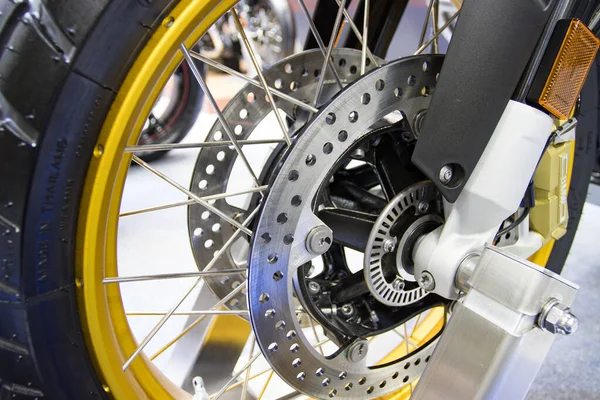 Bangkok Thailand Dec 2020 Wheel Spokes Brake Disc Front Motorcycle — Stock Photo, Image