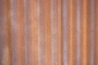 Eski metal levha paslı çatı dokusu arkaplanı 