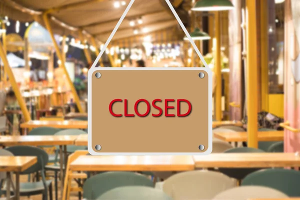 Zamknięty Znak Restaurant Closings Bar Food Pub Pandemii Koronawirusa — Zdjęcie stockowe