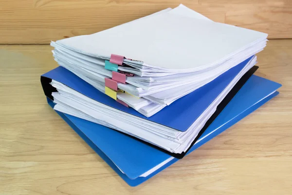 Document Papier Rapport Activité Dossier Papier Sur Table Dans Bureau — Photo