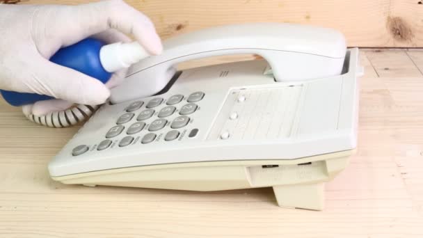 Conceito Prevenção Limpeza Frequentemente Foque Nas Áreas Alto Tráfego Que — Vídeo de Stock