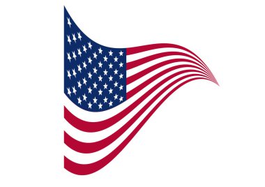 ABD Bayrak vektör rahatsızlığı arka planı beyaz arkaplan ile izole