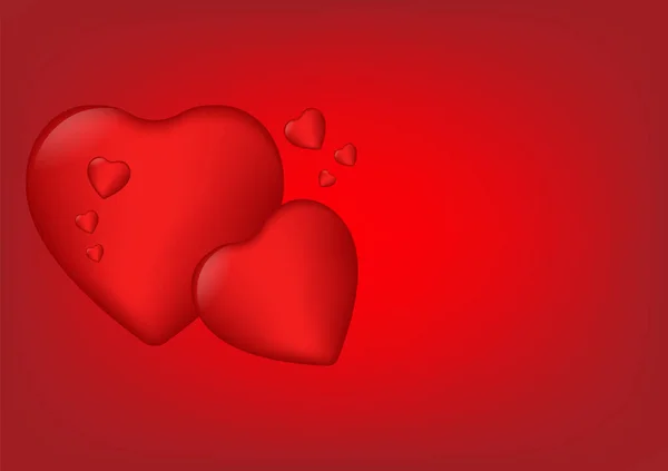 Gráficos Dibujando Corazón Rojo Con Fondo Rojo Copia Espacio Concepto — Vector de stock