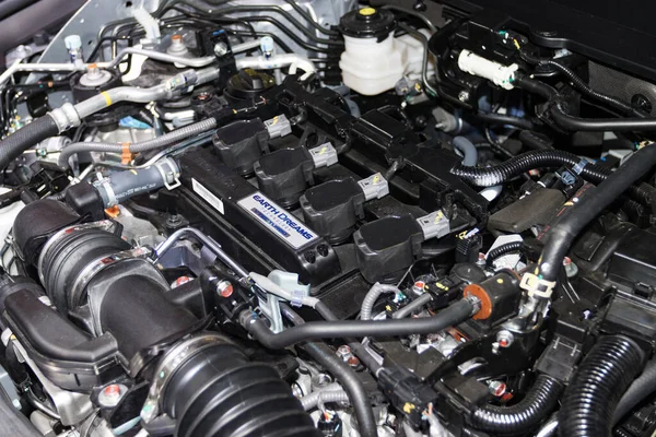 Bangkok Thailand March 2021 Car Engine Honda New Technology Drive — ストック写真