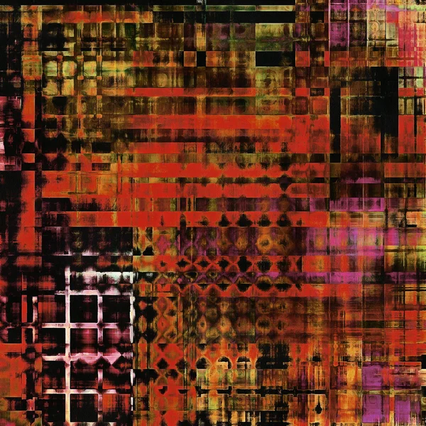 Textura geométrica áspera grunge. Con diferentes patrones de color — Foto de Stock