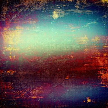 Abstract retro design composition. Stylish grunge background. With different color patterns