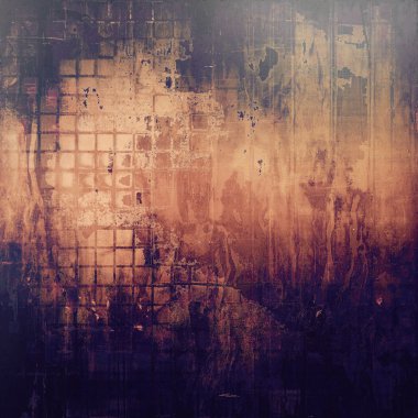 Old style frame, grunge textured background with different color patterns