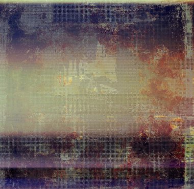 Eski püskü doku veya şık vintage elemanları ile arka plan. Grunge zemin ile farklı renk desen